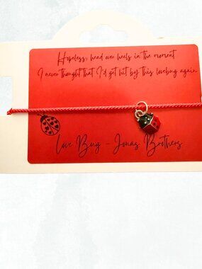 Jonas Brothers - Love Bug Song Lyrics Adjustable Bracelet